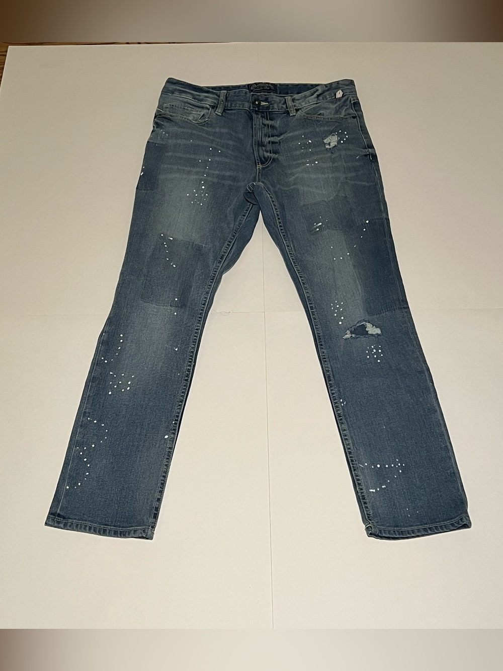 American Rag Straight-Leg Jeans with Paint-Splatter